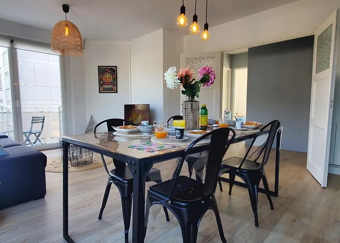Le Clemenceau Appart-Calais Nord-Balcon-Plage